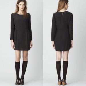 Steven Alan Silk Black Dot Long Sleeve Dress